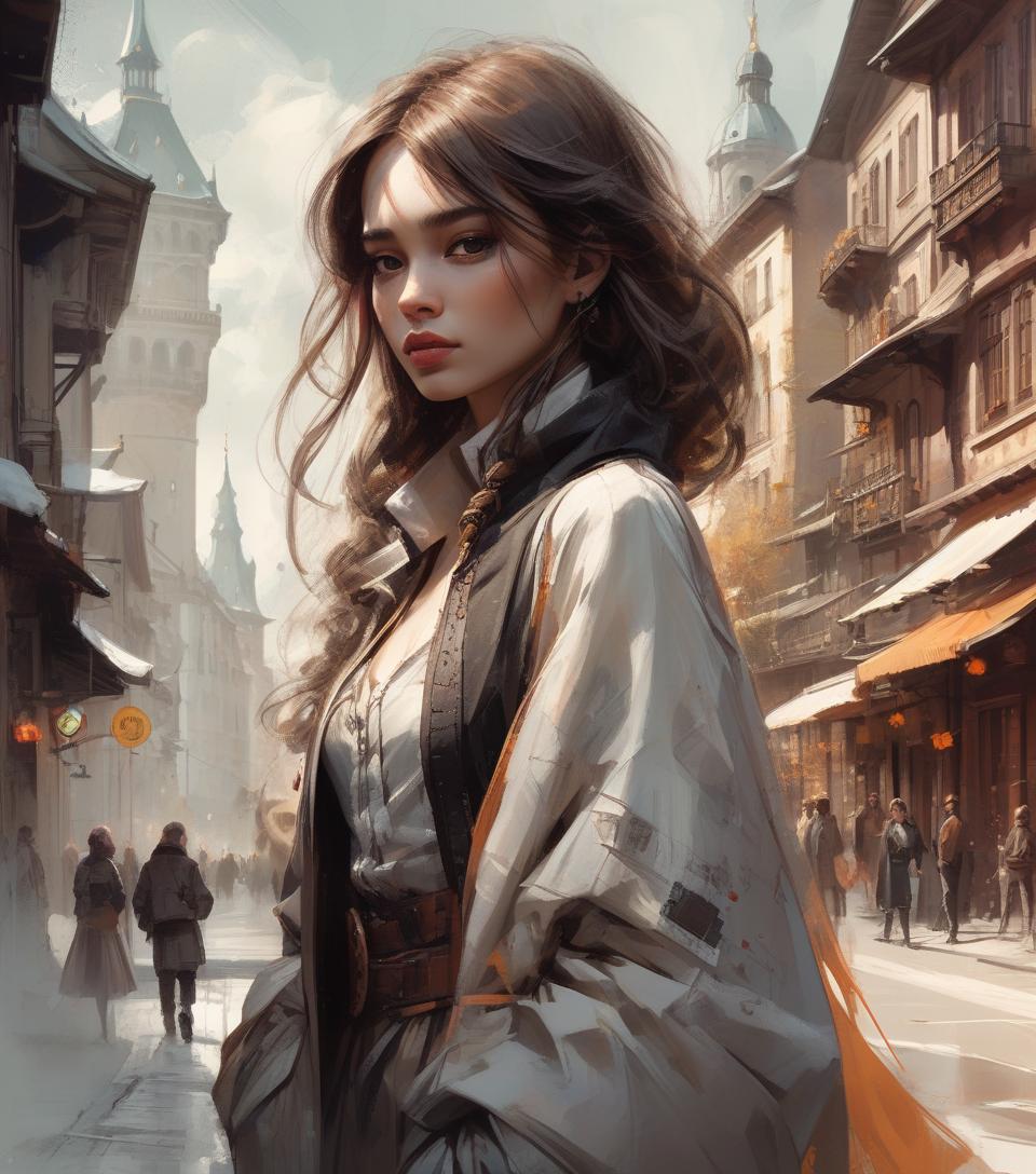  concept art masterpiece, best quality, only one very beautiful woman wearing fashionable designer clothes in bern, with a landmark, perfect poses, soft colors, flowing brushstrokes, low angle, ink painting in the style of artists like russ mills, sakimichan, wlop, loish, artgerm, darek zabrocki, and jean baptiste monge . digital artwork, illustrative, painterly, matte painting, highly detailed