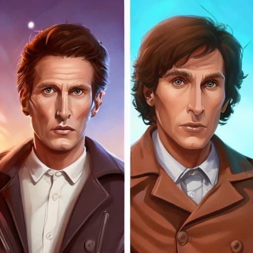 portrait+ style doctor who actor queer brunette hunk dude face