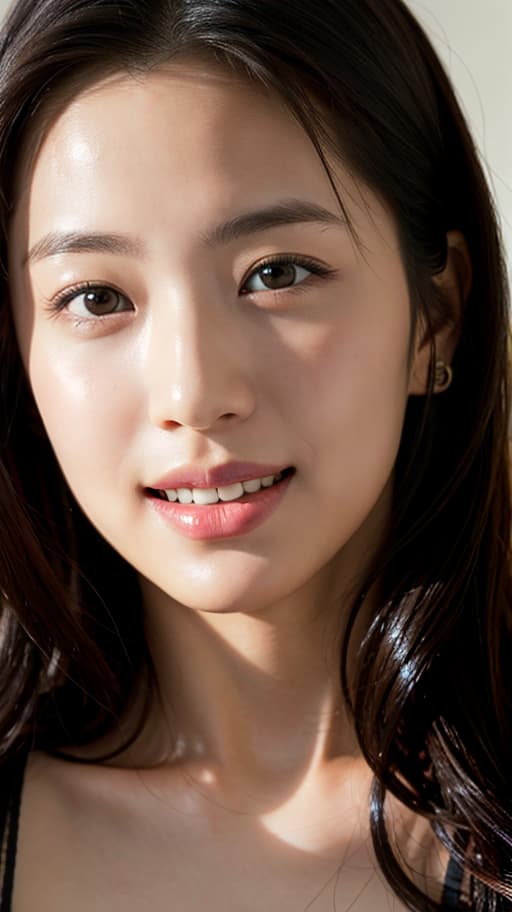  Best quality, masterpiece, ultra high res, (photorealistic:1.4), raw photo, (detail face:1.3), (realistic skin), deep shadow, dramatic lighting, cute, black hair, hair accessory, , innocent, face, clear skin, lovely smile, narrow eyes, deep shadow, dramatic lighting, portrait, portrait size, unedited, symmetrical balance