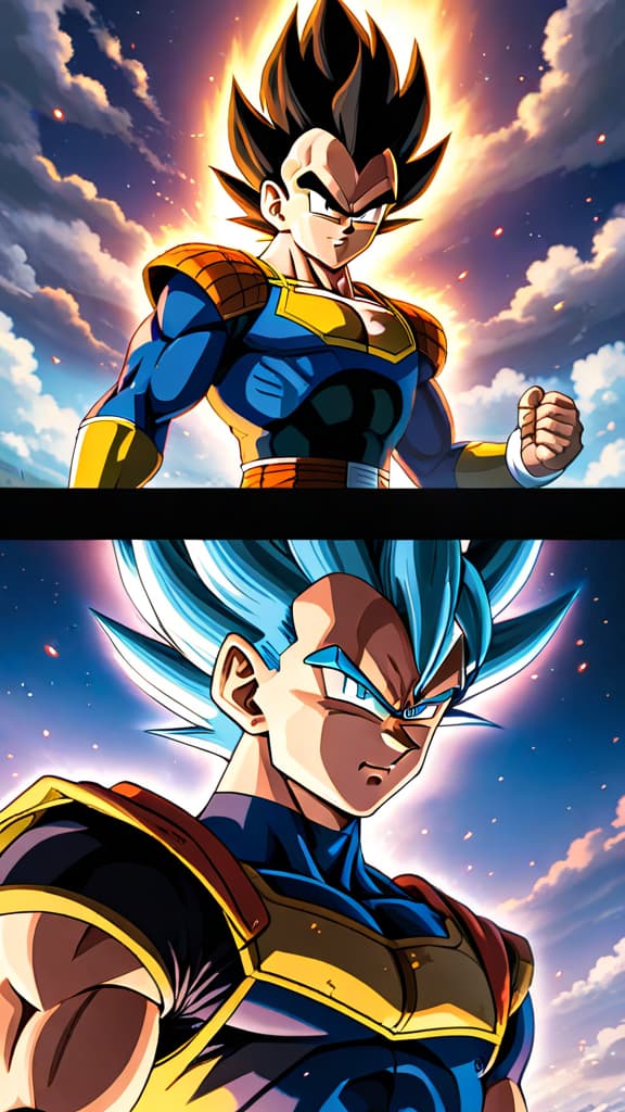  vegeta arriving in a saiyan pod to rescue goku on exploding namek, dragon ball z, anime art hyperrealistic, full body, detailed clothing, highly detailed, cinematic lighting, stunningly beautiful, intricate, sharp focus, f/1. 8, 85mm, (centered image composition), (professionally color graded), ((bright soft diffused light)), volumetric fog, trending on instagram, trending on tumblr, HDR 4K, 8K