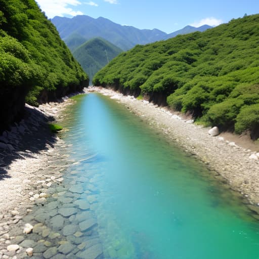  海と山 景色