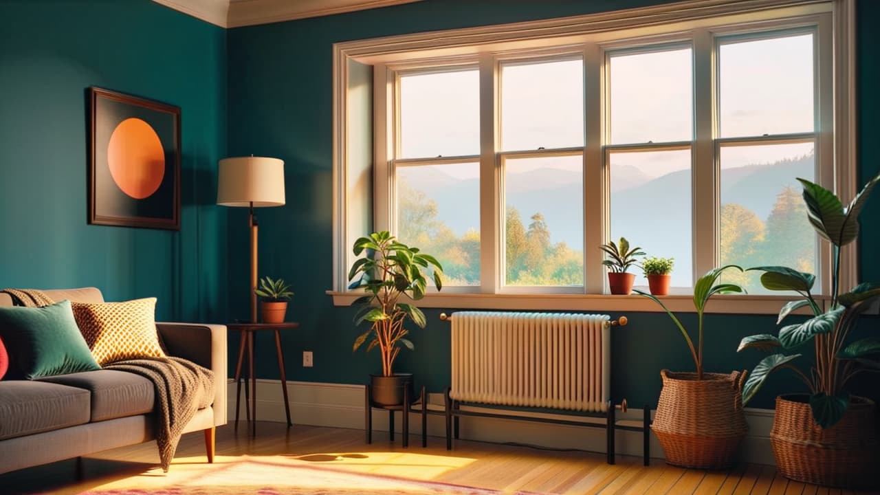  a cozy, uncluttered living room featuring a single, elegant chair, a small wooden table with a single plant, and soft natural light streaming through a large window, emphasizing simplicity and warmth. hyperrealistic, full body, detailed clothing, highly detailed, cinematic lighting, stunningly beautiful, intricate, sharp focus, f/1. 8, 85mm, (centered image composition), (professionally color graded), ((bright soft diffused light)), volumetric fog, trending on instagram, trending on tumblr, HDR 4K, 8K