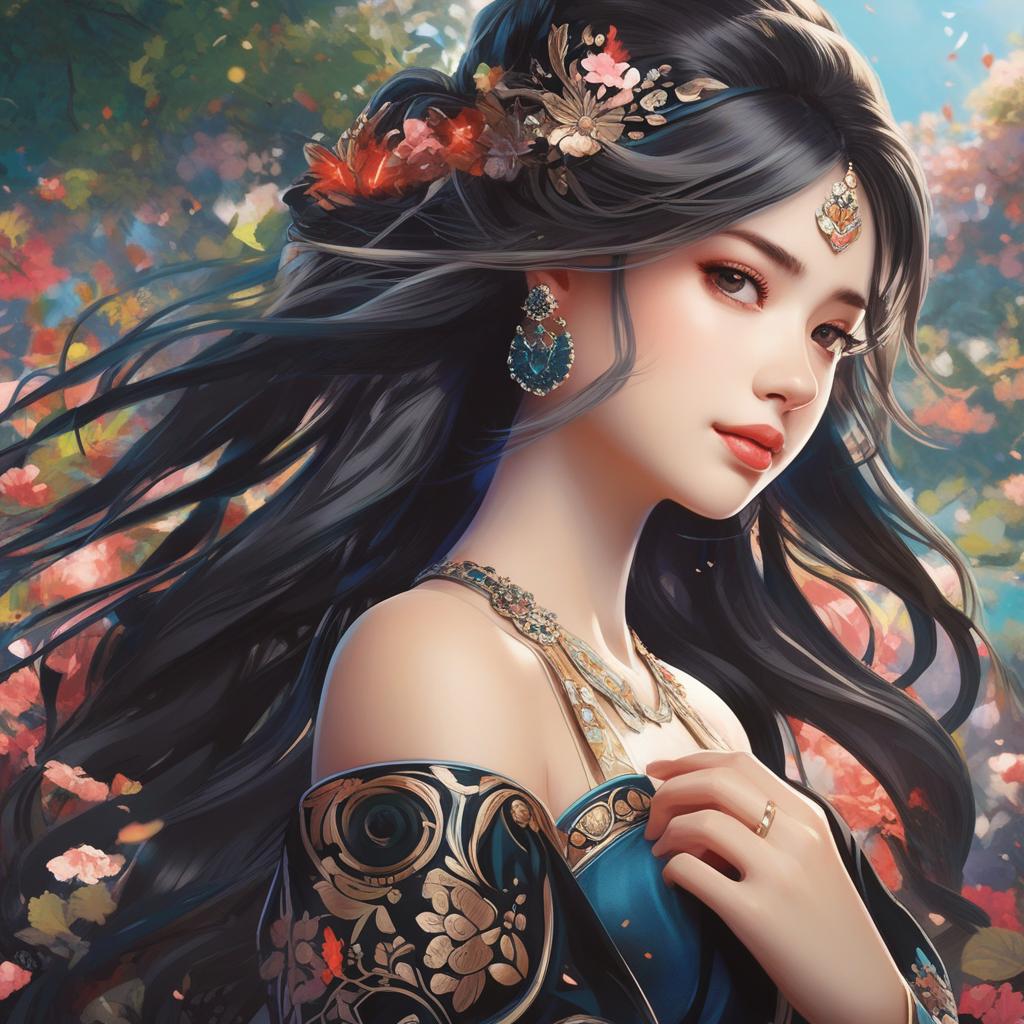  masterpiece, best quality, girl,princess,solo,long hair,black hair,best quality,official art, extremely detailed CG unity 8k wallpaper,8k resolution