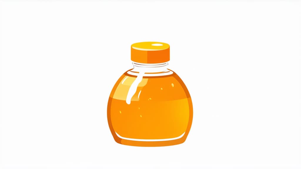  flat illustration, flaticon, (illustration:1.15), honey isolated on white background ar 16:9, [cory loftis, strobist, pascal campion :: 0.2]