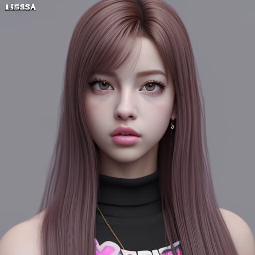  --Style Hyperrealistic, 3D Model, Lisa BlackPink