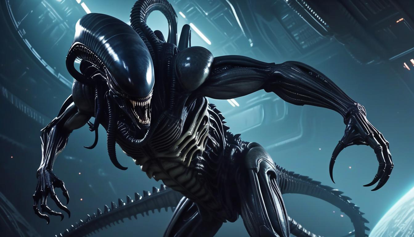  xenomorph, monster, space, realism, horror, bio, mechanics, ancient egypt