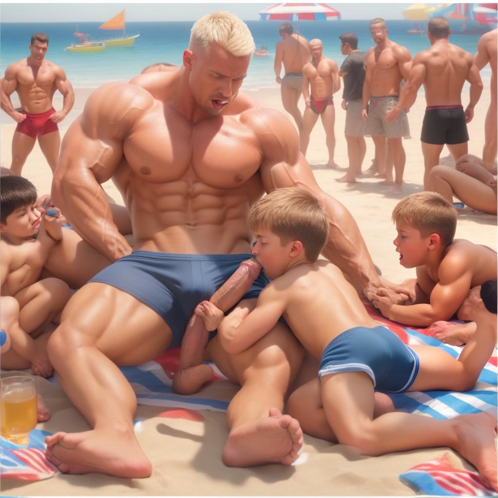  Ten year old boy sucking large penis danish bodybuilder, hyperrealistic, high quality, highly detailed, cinematic lighting, intricate, sharp focus, f/1. 8, 85mm, (centered image composition), (professionally color graded), ((bright soft diffused light)), volumetric fog, trending on instagram, HDR 4K, 8K