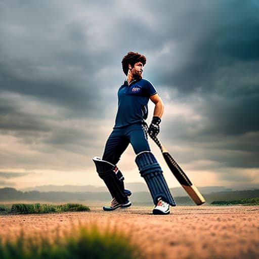 nvinkpunk a boy playing cricket hyperrealistic, full body, detailed clothing, highly detailed, cinematic lighting, stunningly beautiful, intricate, sharp focus, f/1. 8, 85mm, (centered image composition), (professionally color graded), ((bright soft diffused light)), volumetric fog, trending on instagram, trending on tumblr, HDR 4K, 8K