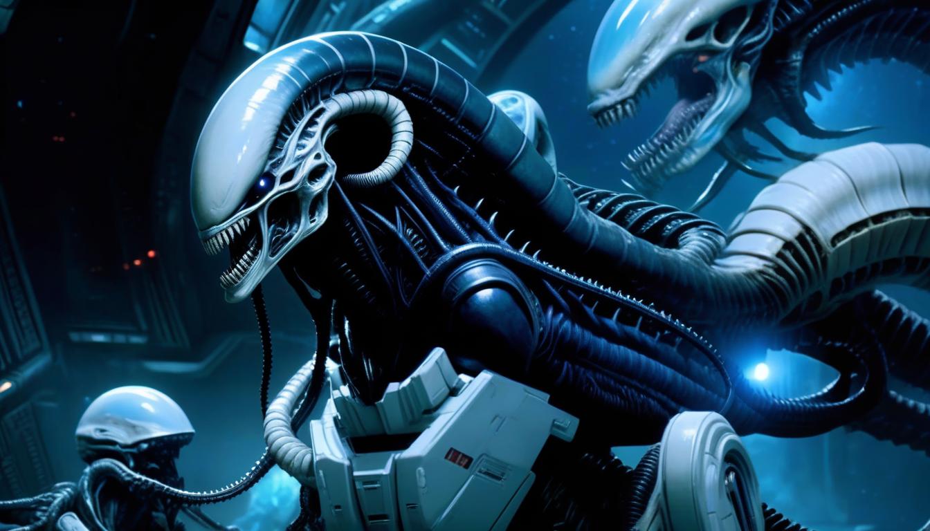  xenomorph, monster, space, realism, horror, bio, mechanics, ancient egypt