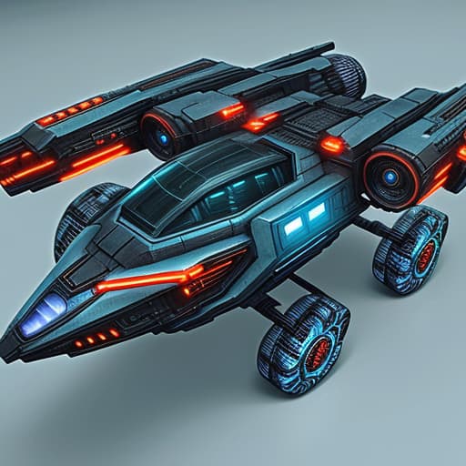  Cyberpunk sci-fi vehicle