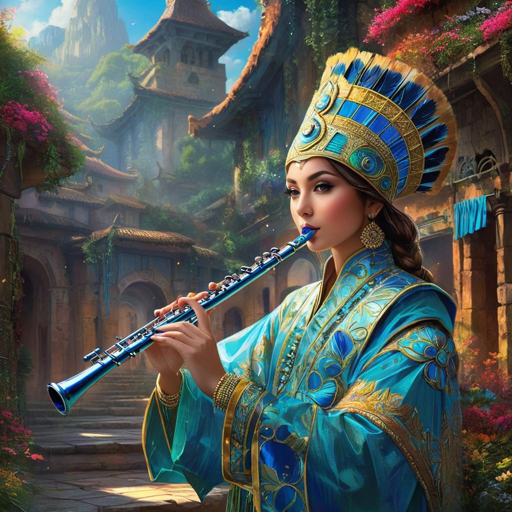  concept art rave flute. digital artwork, illustrative, painterly, matte painting, highly detailed