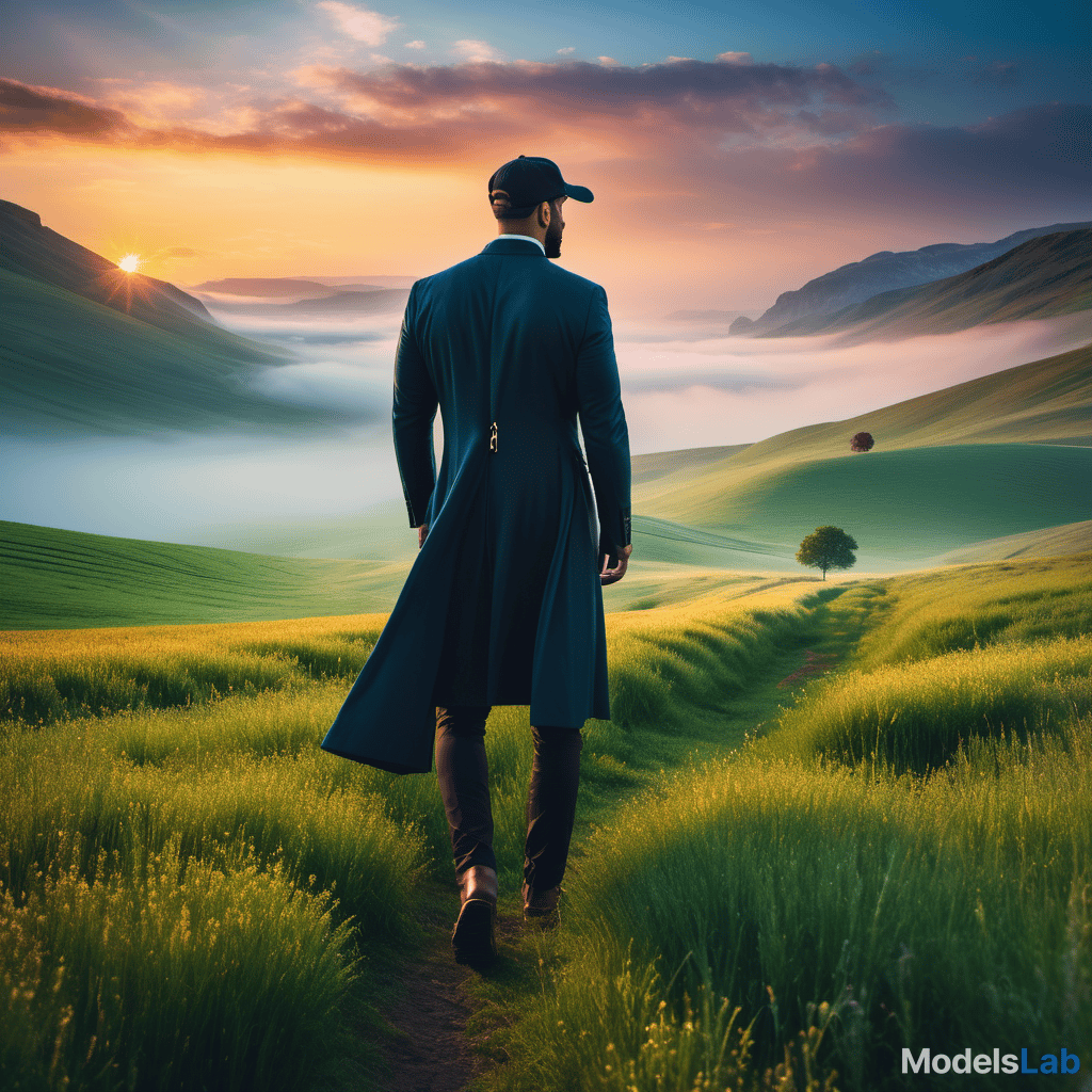  colorful skies, endless meadows. hyperrealistic, full body, detailed clothing, highly detailed, cinematic lighting, stunningly beautiful, intricate, sharp focus, f/1. 8, 85mm, (centered image composition), (professionally color graded), ((bright soft diffused light)), volumetric fog, trending on instagram, trending on tumblr, HDR 4K, 8K