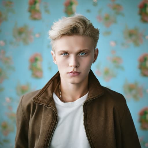 portrait+ style Russian LGBT queer twink blonde hunk dude face