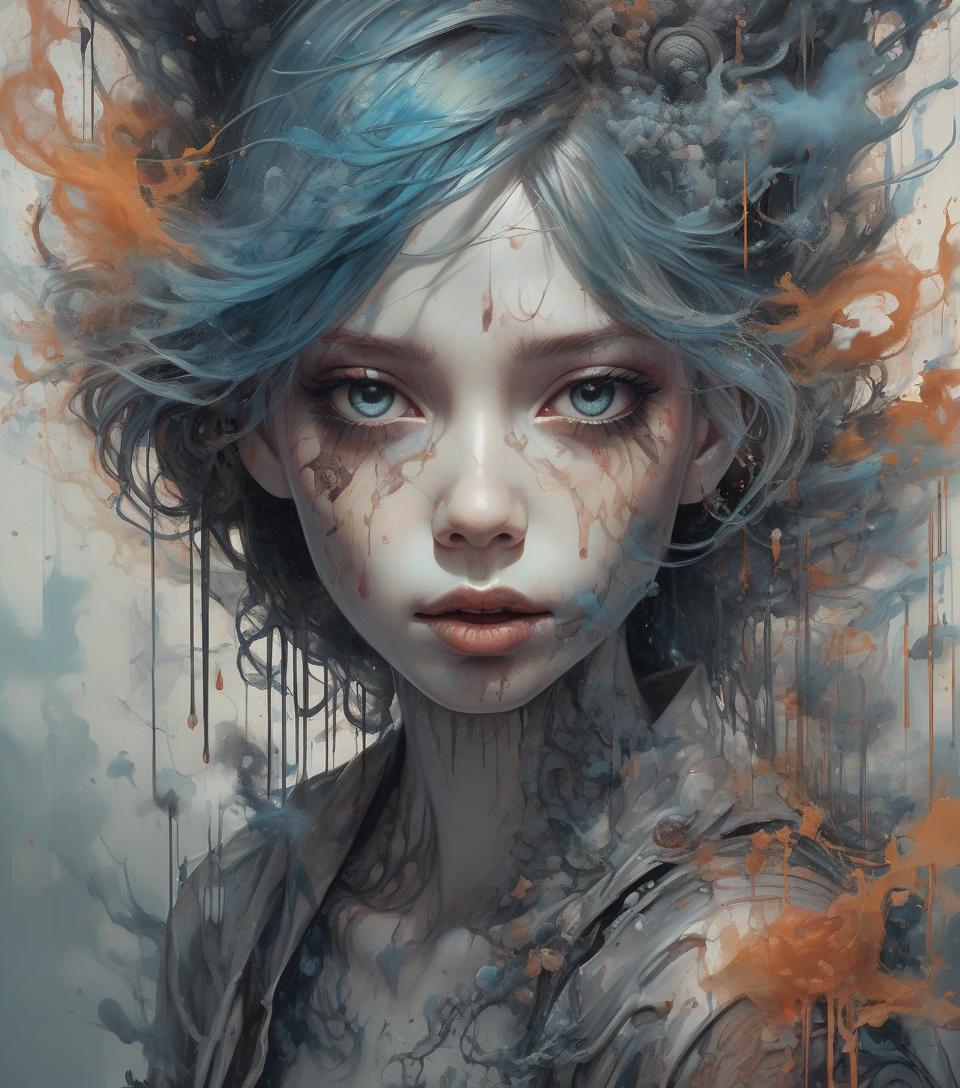  grunge style "minjae lee, ana paula hoppe, teis albers, armando mesias, fluid acrylic, graceful gradients, hypertextured, intricate octane render, 8k 3d depth, james jean, peter mohrbacher, kaluta, pixiv, accurate features, incredibly detailed, hyperrealistic, devolving into smoke, wlop, scenic beautiful gorgeous" . textured, distressed, vintage, edgy, punk rock vibe, dirty, noisy