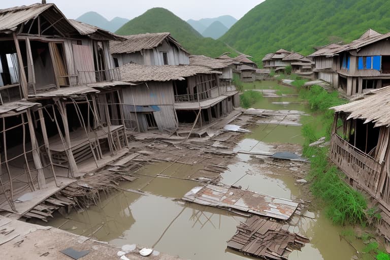  Dilapidated village