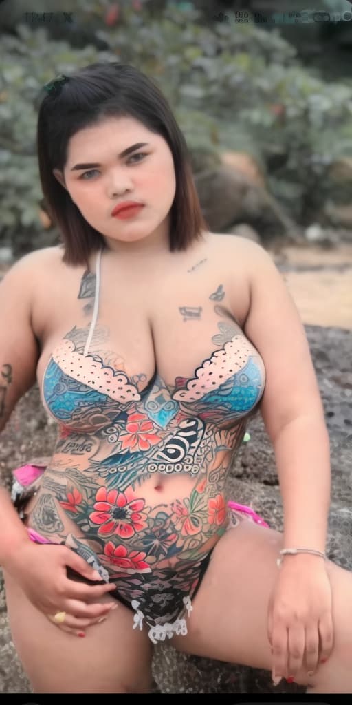  woman tattooedgirl, <lora:tattooed girl lora:1.0>, hyperrealistic <lora:detail tweaker lora:1.0>, (detailed skin), highly detailed, epicrealism