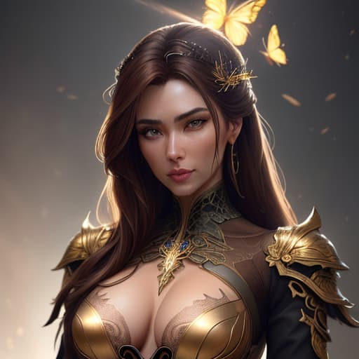  8k portrait of beautiful cyborg with brown hair, intricate, elegant, highly detailed, majestic, digital photography, art by artgerm and ruan jia and greg rutkowski surreal painting gold butterfly filigree, broken glass, (masterpiece, sidelighting, finely detailed beautiful eyes: 1.2), hdr, <lora:more details:0.2> hyperrealistic, full body, detailed clothing, highly detailed, cinematic lighting, stunningly beautiful, intricate, sharp focus, f/1. 8, 85mm, (centered image composition), (professionally color graded), ((bright soft diffused light)), volumetric fog, trending on instagram, trending on tumblr, HDR 4K, 8K