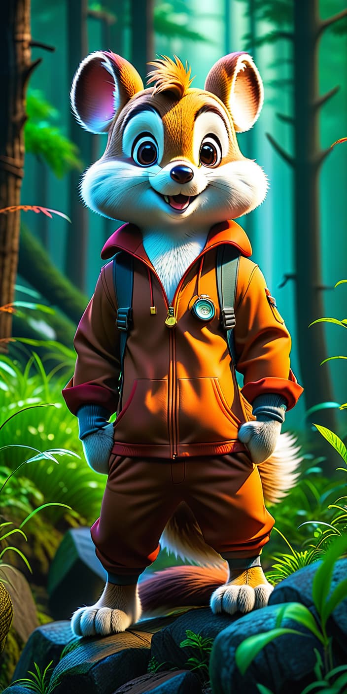  anime artwork gadget, "chip 'n dale: rescue rangers", , tall, beautiful , tight jumpsuit with holes, cartoon, . anime style, key visual, vint, studio anime, highly detailed hyperrealistic, full body, detailed clothing, highly detailed, cinematic lighting, stunningly beautiful, intricate, sharp focus, f/1. 8, 85mm, (centered image composition), (professionally color graded), ((bright soft diffused light)), volumetric fog, trending on instagram, trending on tumblr, HDR 4K, 8K