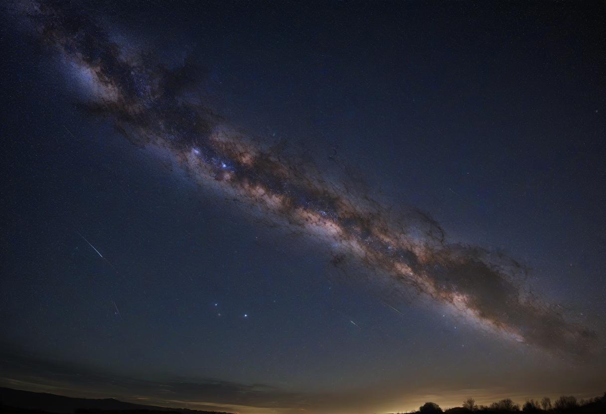  hdr photo of meteor shower from a supernova explosion, swirling streams of light, gloomy lighting, bright contrast . high dynamic range, vivid, rich details, clear shadows and highlights, realistic, intense, enhanced contrast, highly detailed