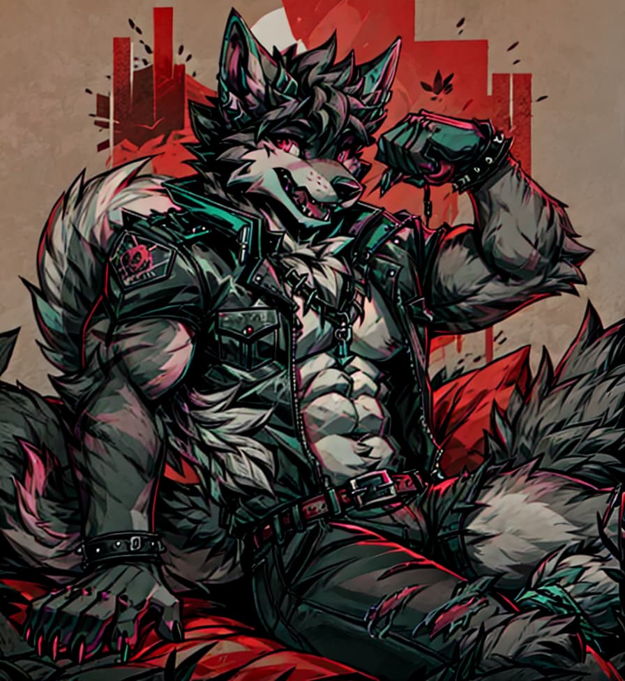  cool fluffy rat and wolf mix race guy, bloodstainai, horror, fear