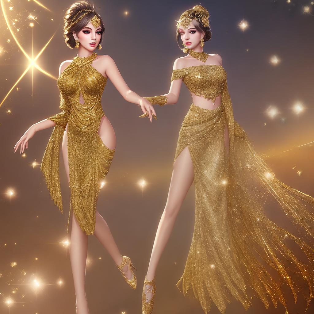  generate a glamorous background with shimmering gold particles and elegant cosmetic silhouettes.