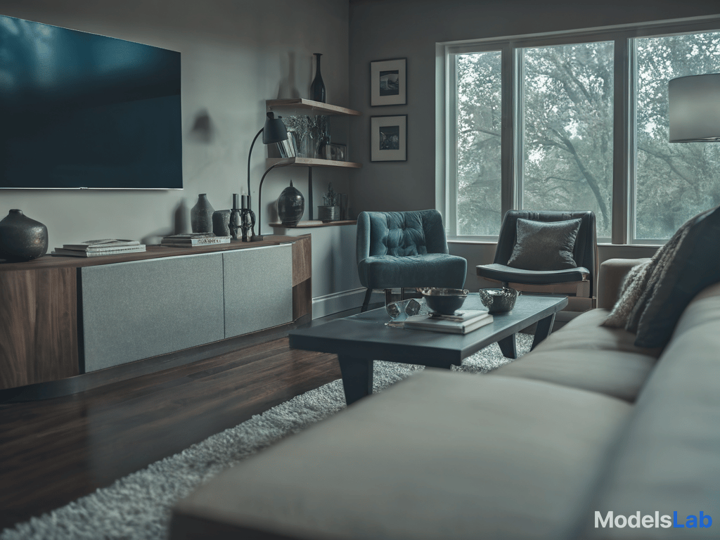  living room  hyperrealistic, full body, detailed clothing, highly detailed, cinematic lighting, stunningly beautiful, intricate, sharp focus, f/1. 8, 85mm, (centered image composition), (professionally color graded), ((bright soft diffused light)), volumetric fog, trending on instagram, trending on tumblr, HDR 4K, 8K