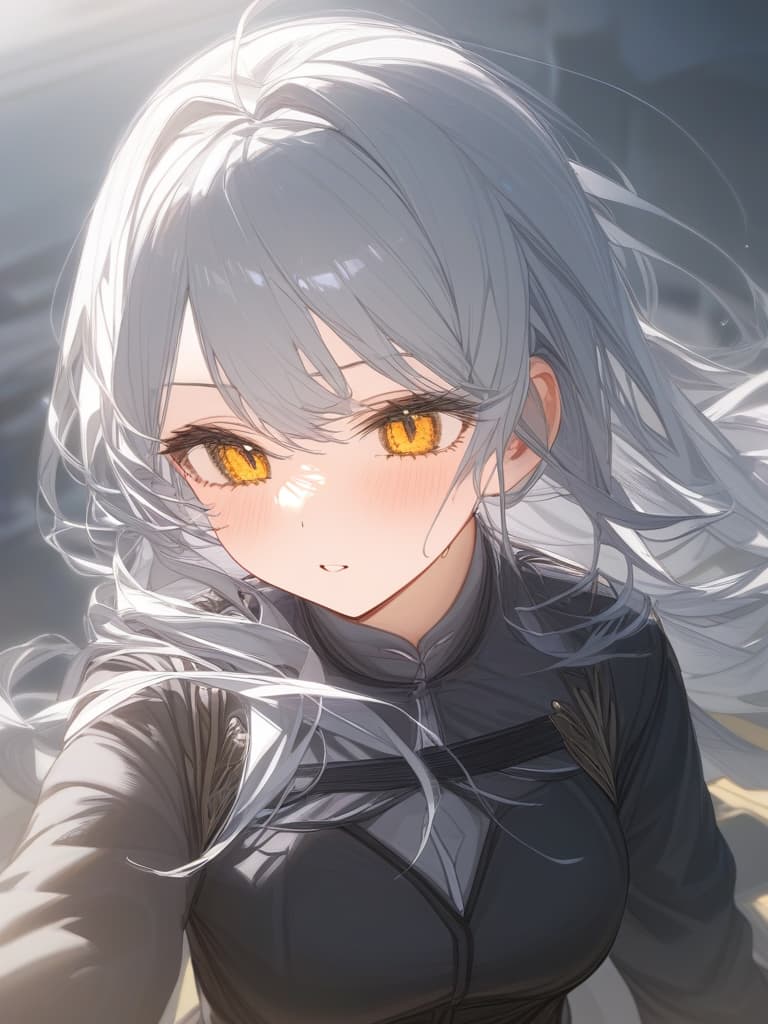  gray hair, yellow eyes, eroi, masterpiece, best quality,8k,ultra detailed,high resolution,an extremely delicate and beautiful,hyper detail