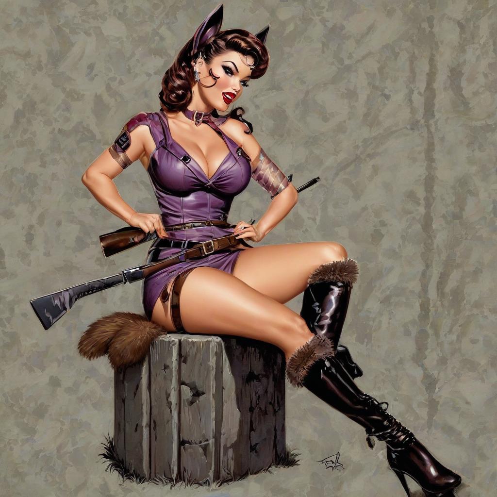  pin up, huntress