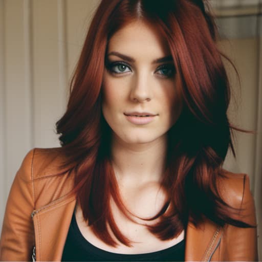  auburn colored hair.