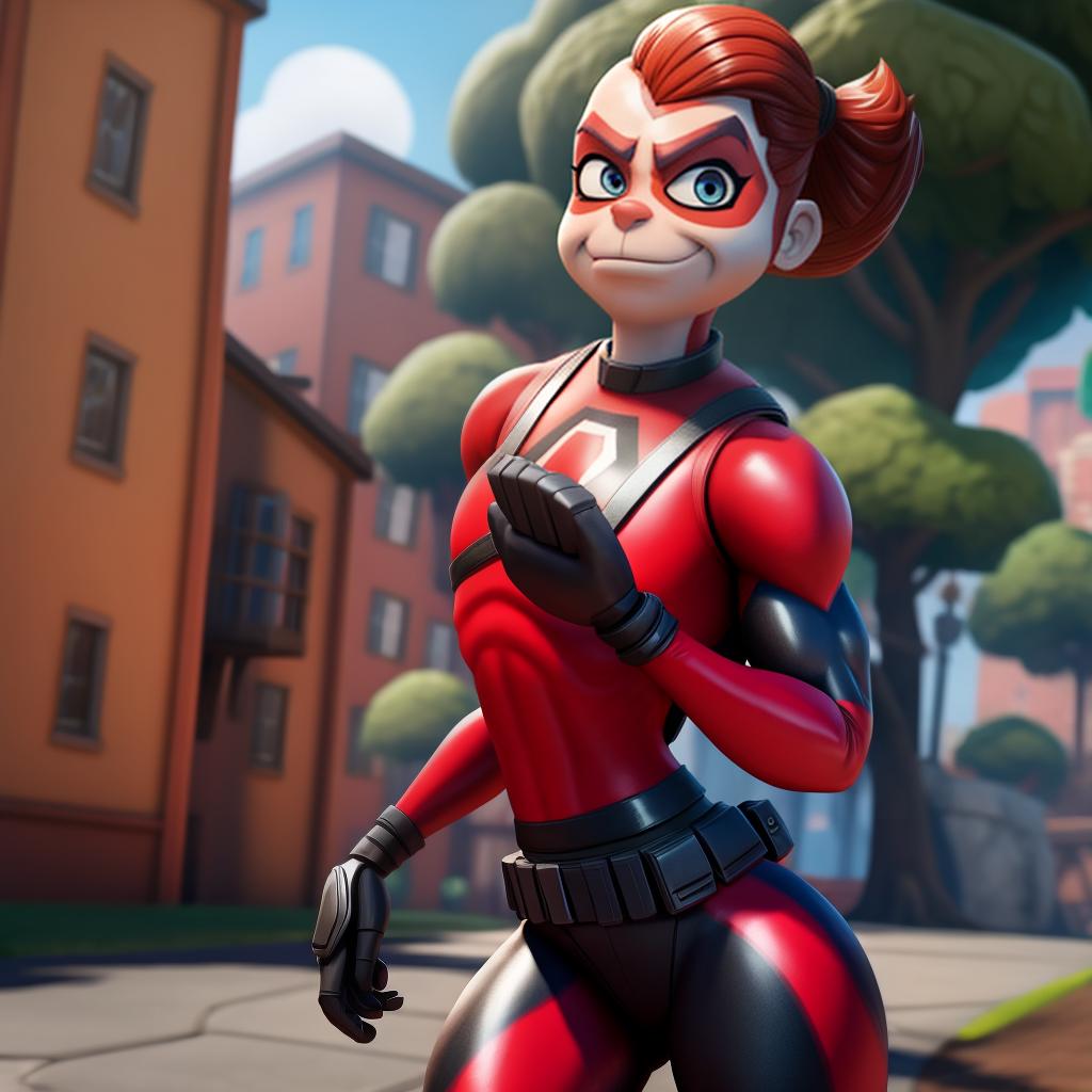  Syndrome (incredibles, Fortnite), full body, open eyes, masterpiece, 4k, fine details,