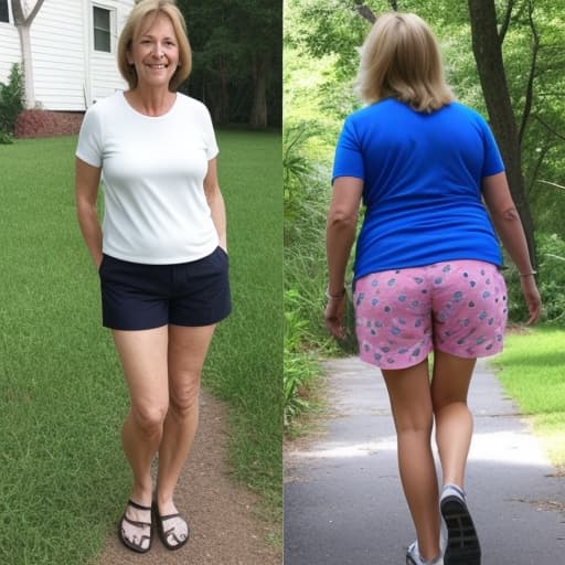  Mom and walking in shorts