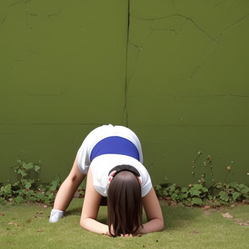  Girl on all fours facing away