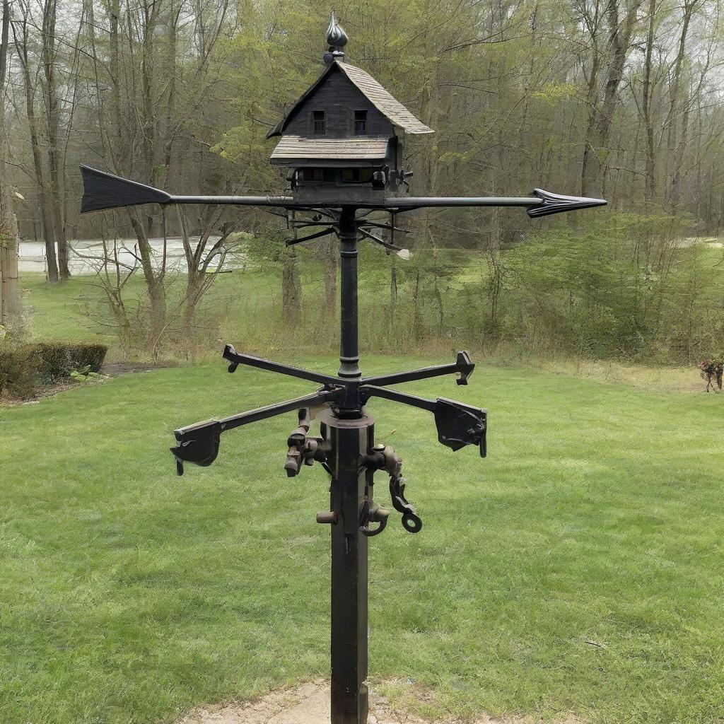  antique railroad switch with weathervane.