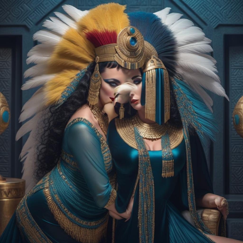  Elizabeth Taylor as Cleopatra hyperrealistic, full body, detailed clothing, highly detailed, cinematic lighting, stunningly beautiful, intricate, sharp focus, f/1. 8, 85mm, (centered image composition), (professionally color graded), ((bright soft diffused light)), volumetric fog, trending on instagram, trending on tumblr, HDR 4K, 8K