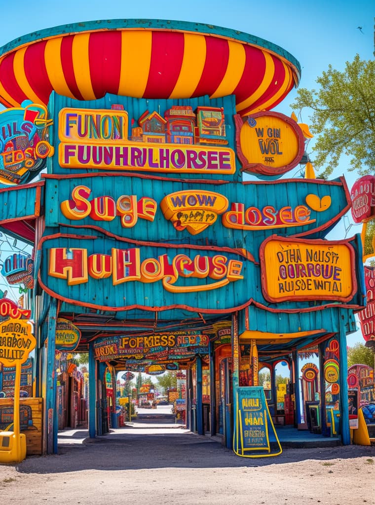  entering funhouse town in color