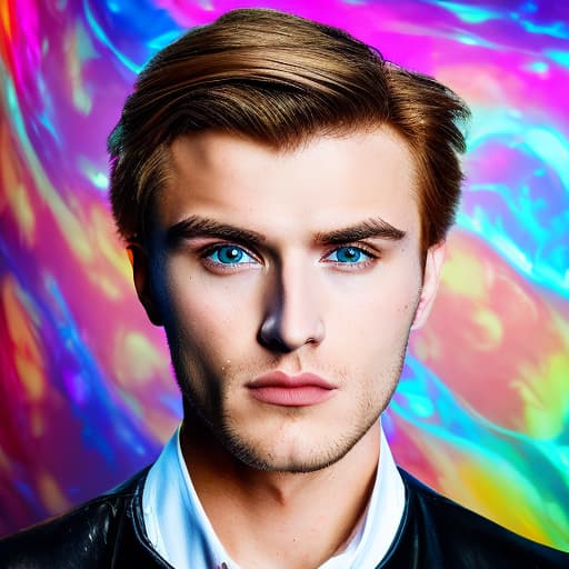 portrait+ style Russian LGBT queer TV actor blonde hunk dude face