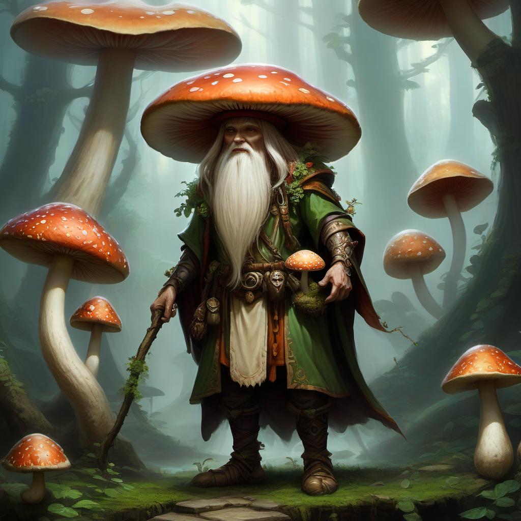  humanoid mushroom, druid, dnd, hkmagic