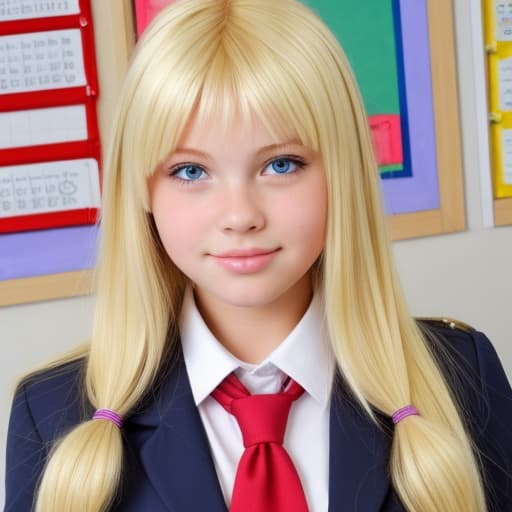  Blonde School girl