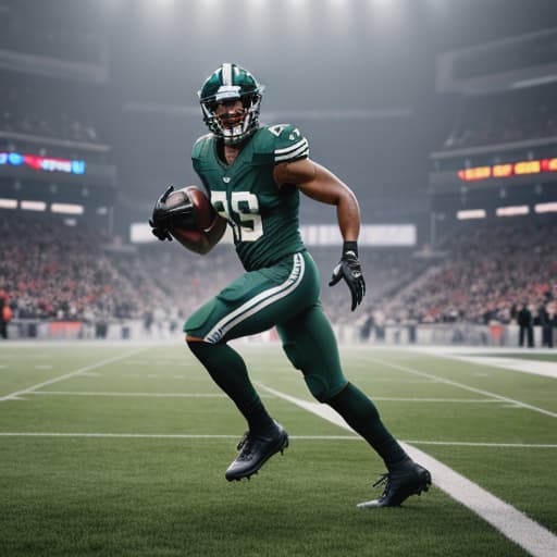  madden football hyperrealistic, full body, detailed clothing, highly detailed, cinematic lighting, stunningly beautiful, intricate, sharp focus, f/1. 8, 85mm, (centered image composition), (professionally color graded), ((bright soft diffused light)), volumetric fog, trending on instagram, trending on tumblr, HDR 4K, 8K