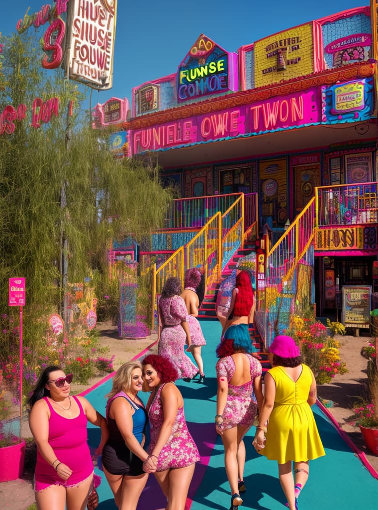  entering funhouse female sex town in color