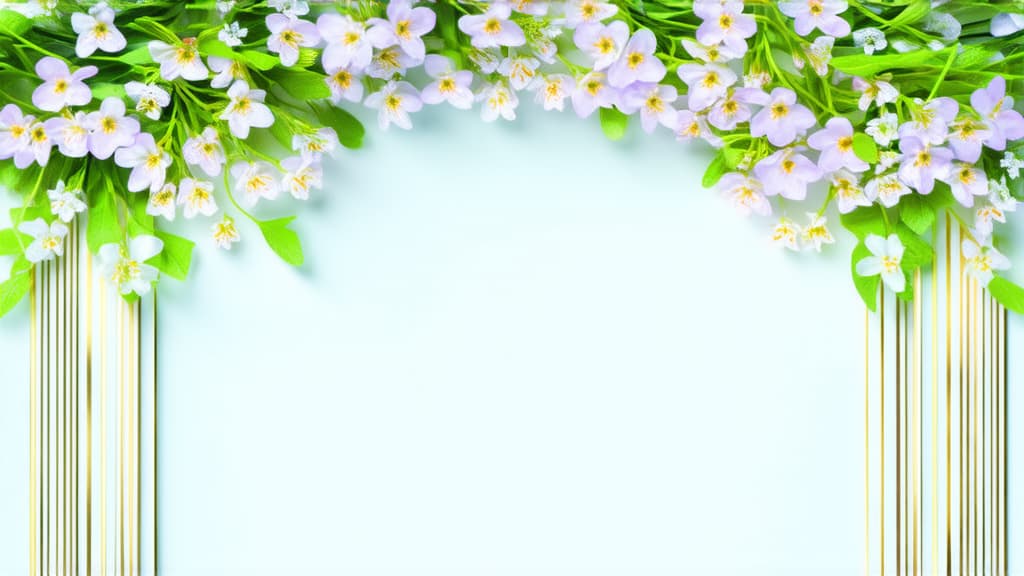  beautiful light background for a wedding greeting card with delicate spring flowers ar 16:9 {prompt}, maximum details