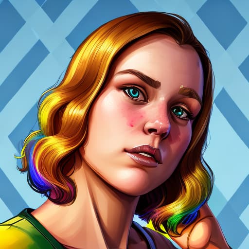 portrait+ style GTA 5 LGBT queer blonde female face