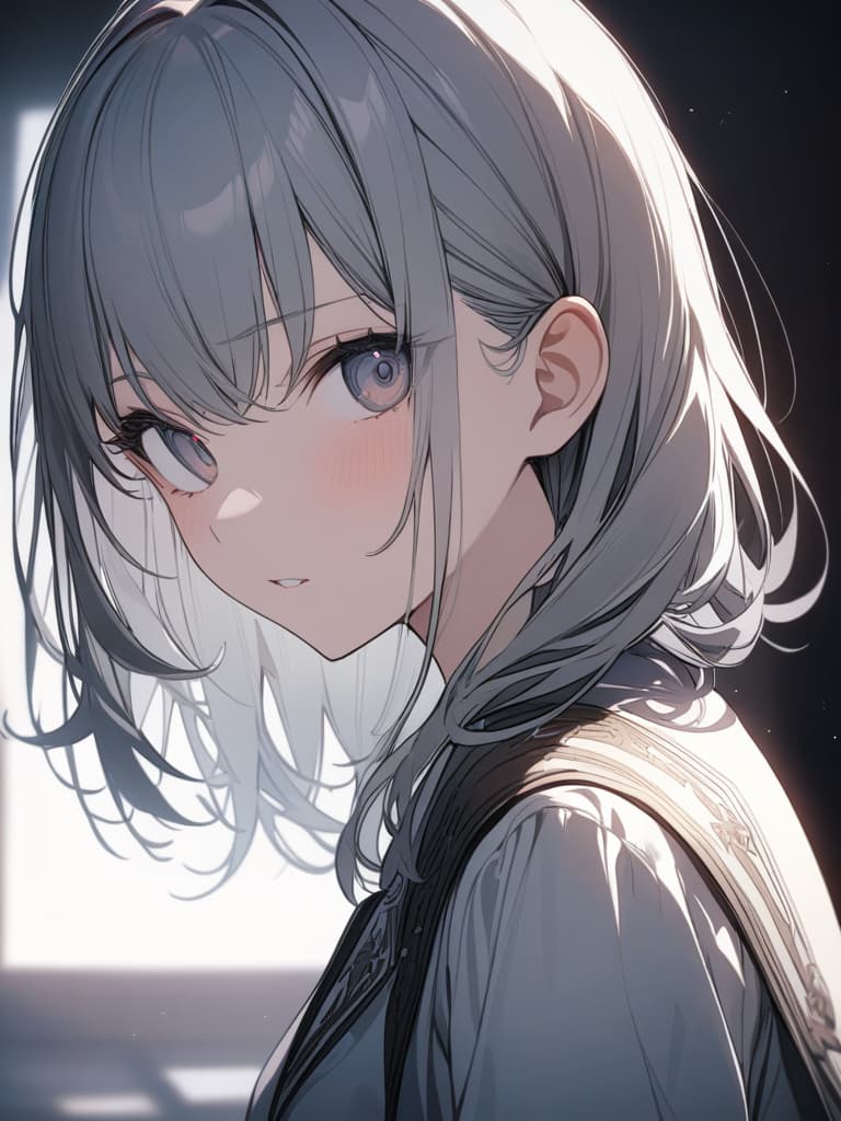  cute, subculture, gray hair, moe sleeve, odd eye, masterpiece, best quality,8k,ultra detailed,high resolution,an extremely delicate and beautiful,hyper detail