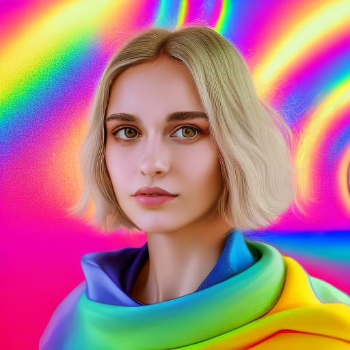 portrait+ style Russian LGBT queer doctor blonde female face