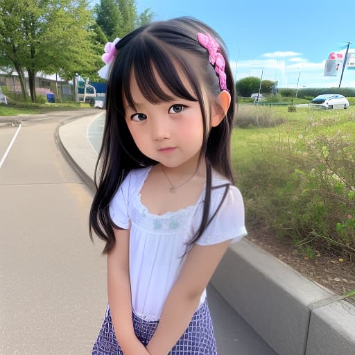  プールではしゃぐマイクロビキニを着た5歳の女の子の全身像 女の子 かわいい