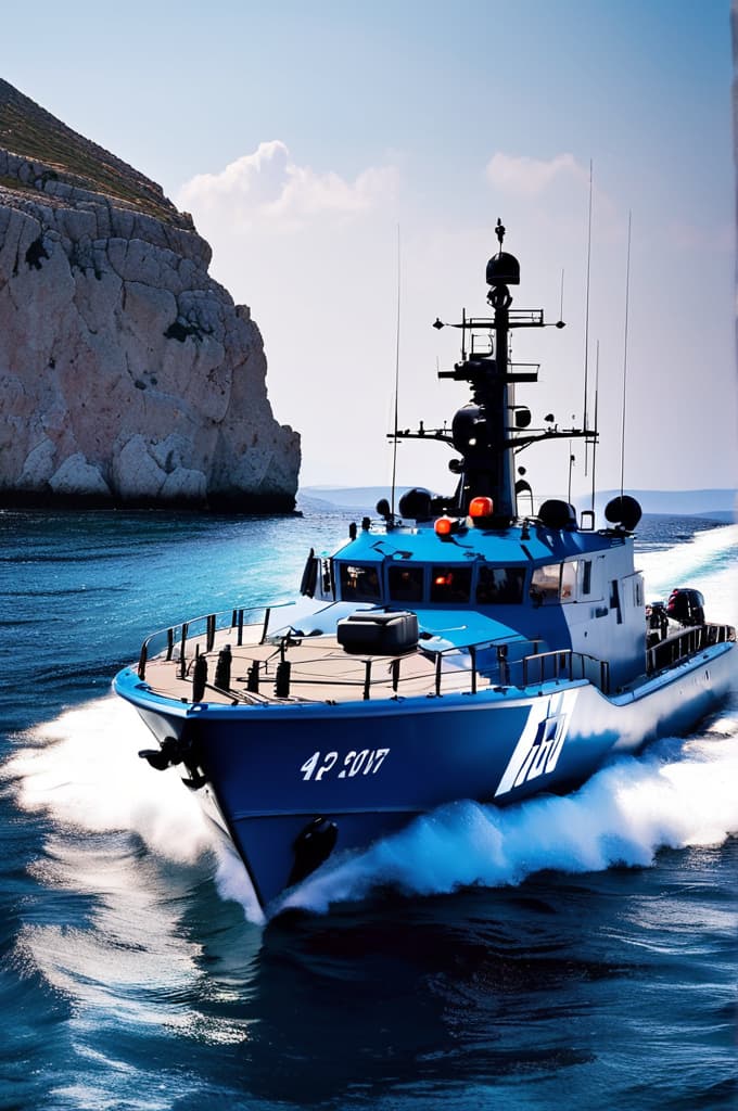  greek coast guard patrol boat , 4k