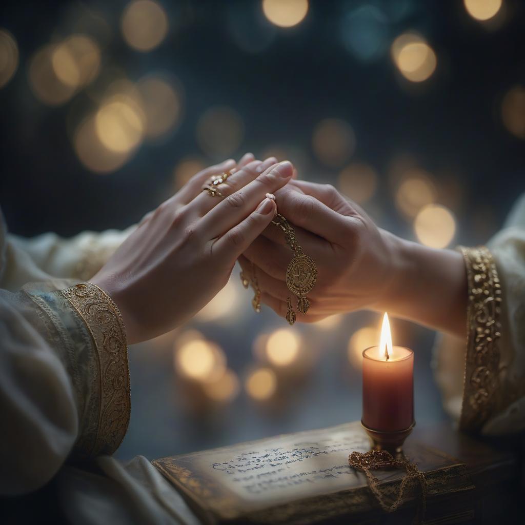  cinematic photo a woman’s prayer for life, a mantra that conquers death . 35mm photograph, film, bokeh, professional, 4k, highly detailed, hkmagic