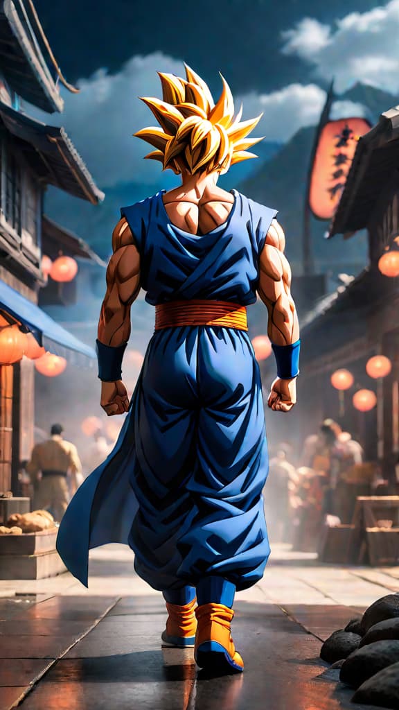  anime art of goku from dragon ball harnessing his ki with intense determination and willpower. hyperrealistic, full body, detailed clothing, highly detailed, cinematic lighting, stunningly beautiful, intricate, sharp focus, f/1. 8, 85mm, (centered image composition), (professionally color graded), ((bright soft diffused light)), volumetric fog, trending on instagram, trending on tumblr, HDR 4K, 8K