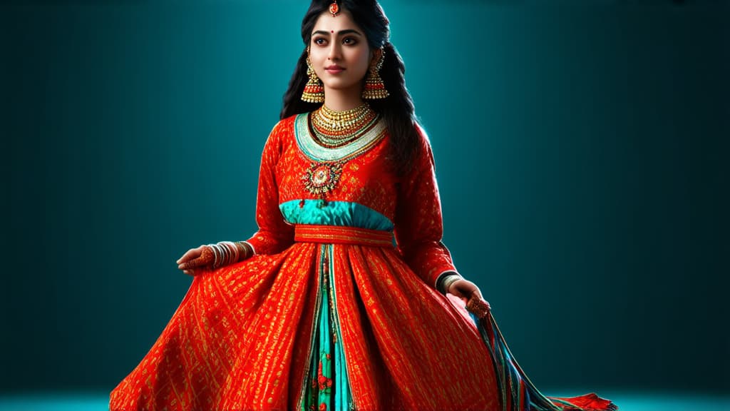  epic realistic, hyperdetailed, (cycles render:1.3), caustics, (glossy:0.58), (artstation:0.82),indian young woman in national costume. high precision details ar 16:9