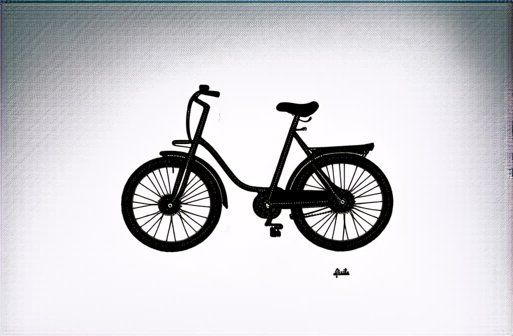  contour, very simple image in one unbroken black ink line, single line of bicycle, engraving illustration, icon isolated on white background ar 3:2 using a single continuous black line ink brushon white background, drawing should be created without lifting the pen, recognizable features of bicycle, engraving illustration, icon isolated on white background ar 3:2 in one unbroken line